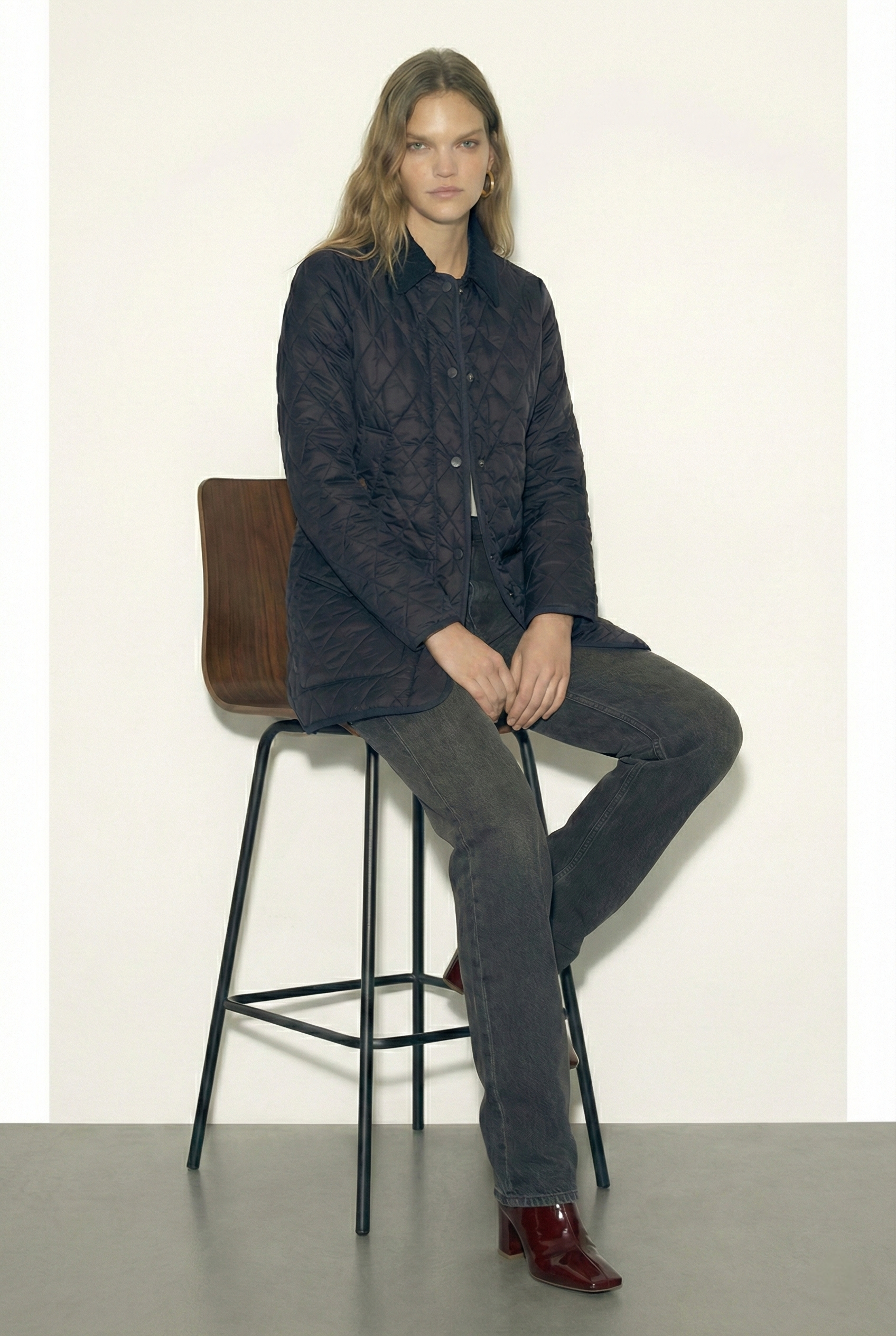 מעיל קווילט נייבי