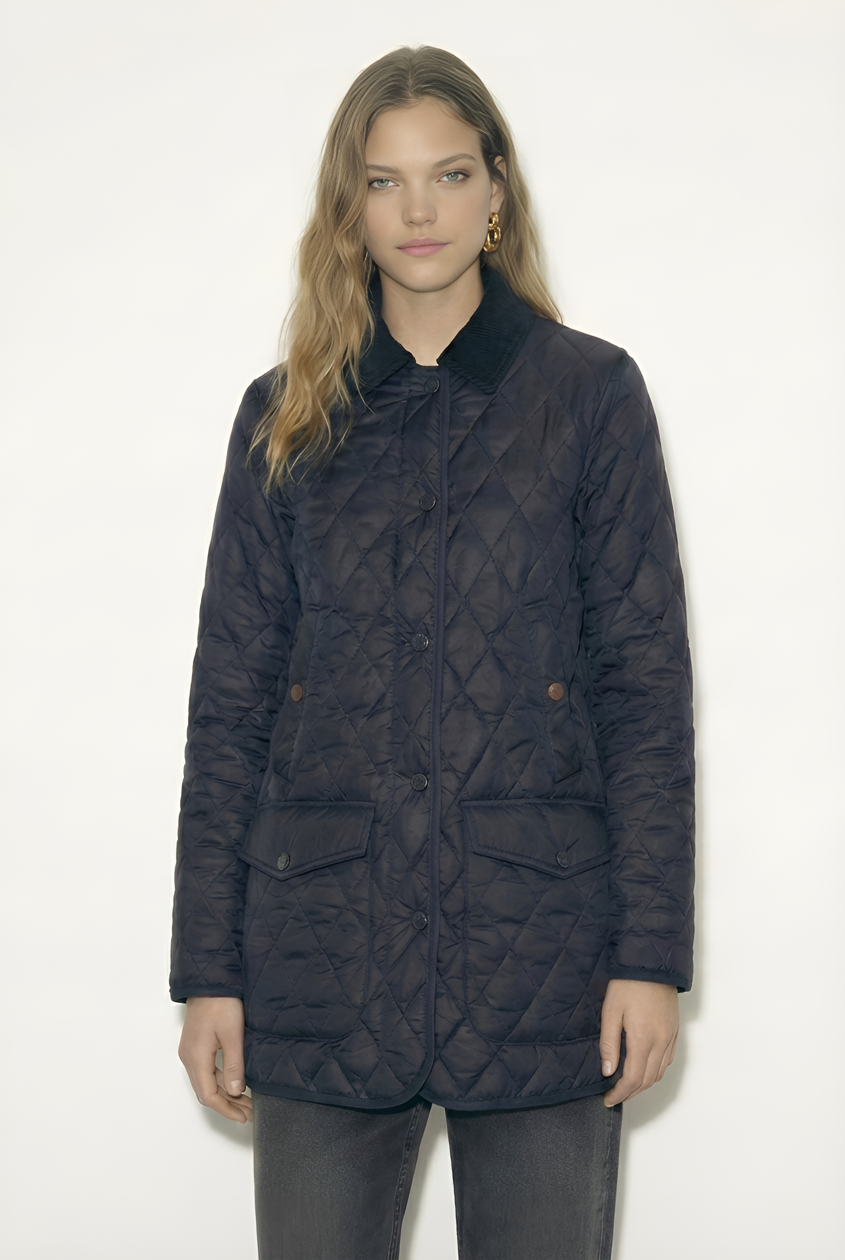 מעיל קווילט נייבי