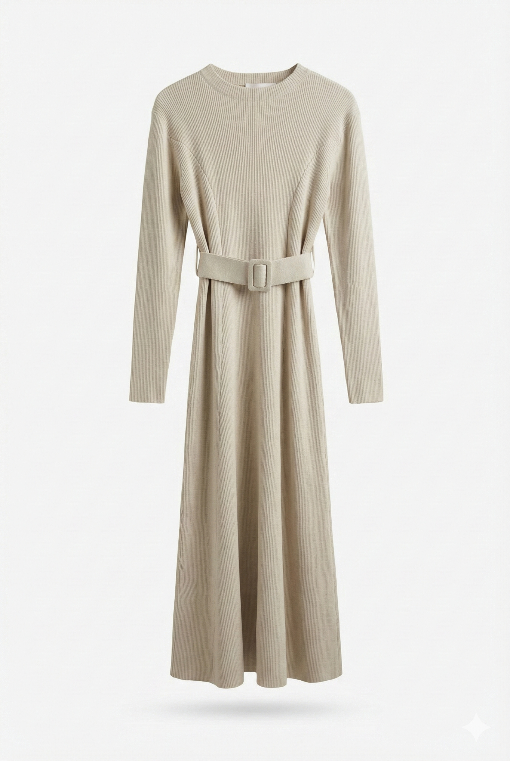 שמלת סריג מקסי בהירה