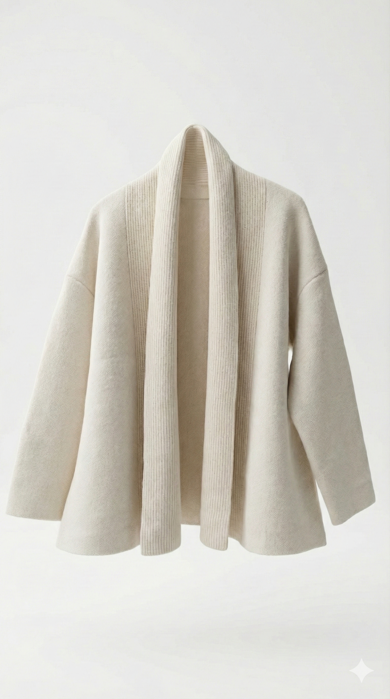 קרדיגן סריג בהיר פתוח