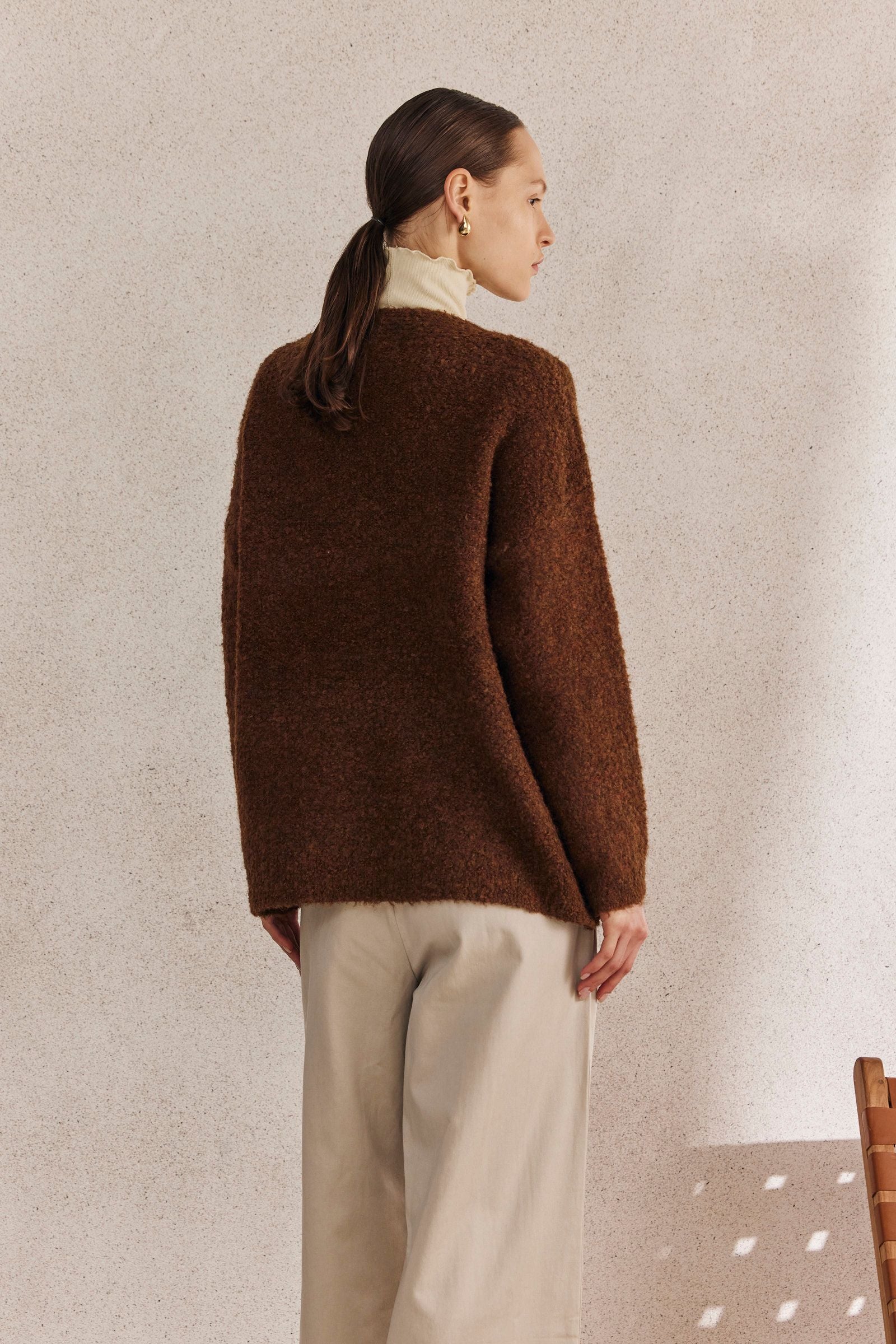 קרדיגן סריג אוברסייז