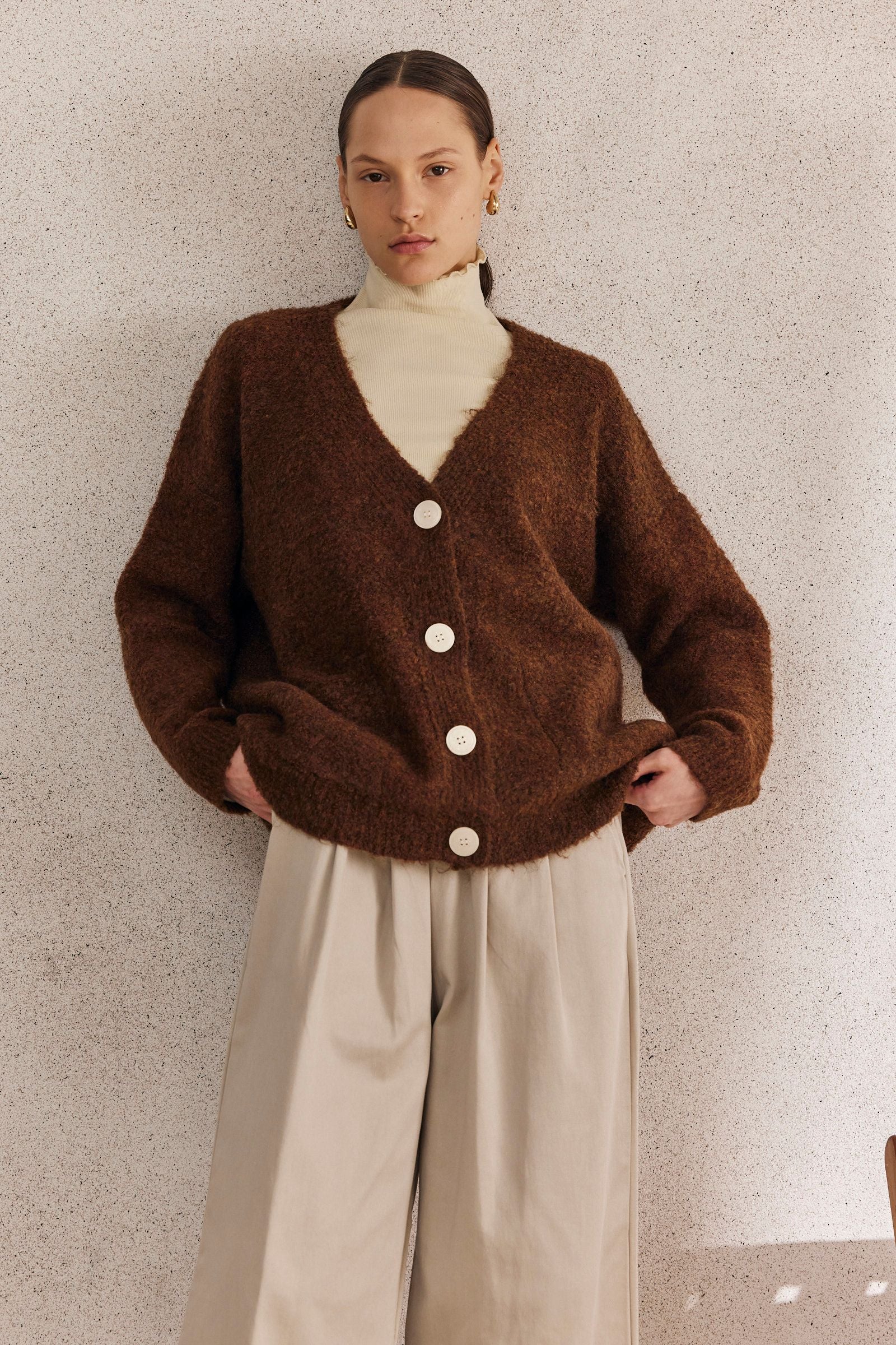 קרדיגן סריג אוברסייז