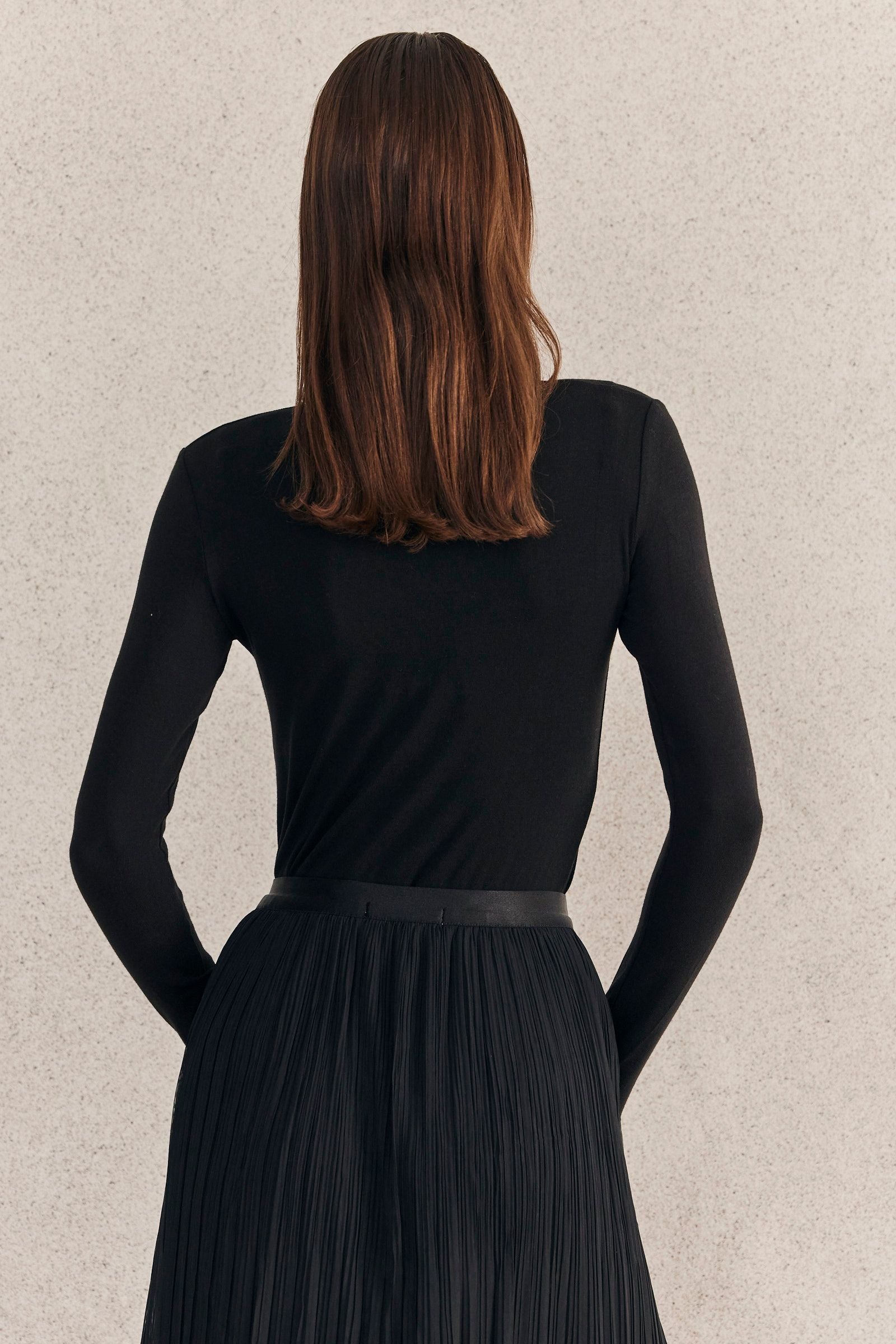 Basic Black Turtleneck Shirt