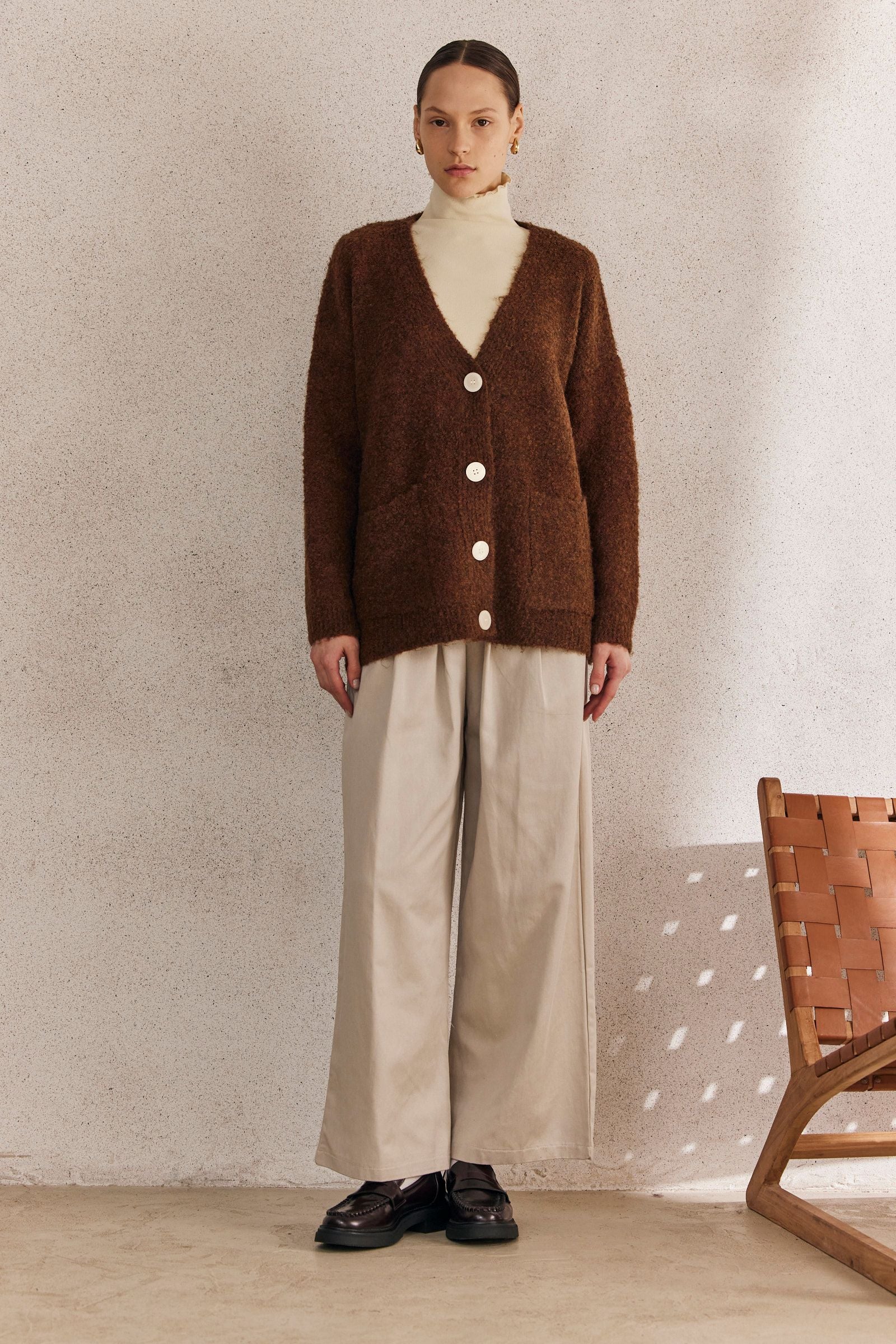 קרדיגן סריג אוברסייז