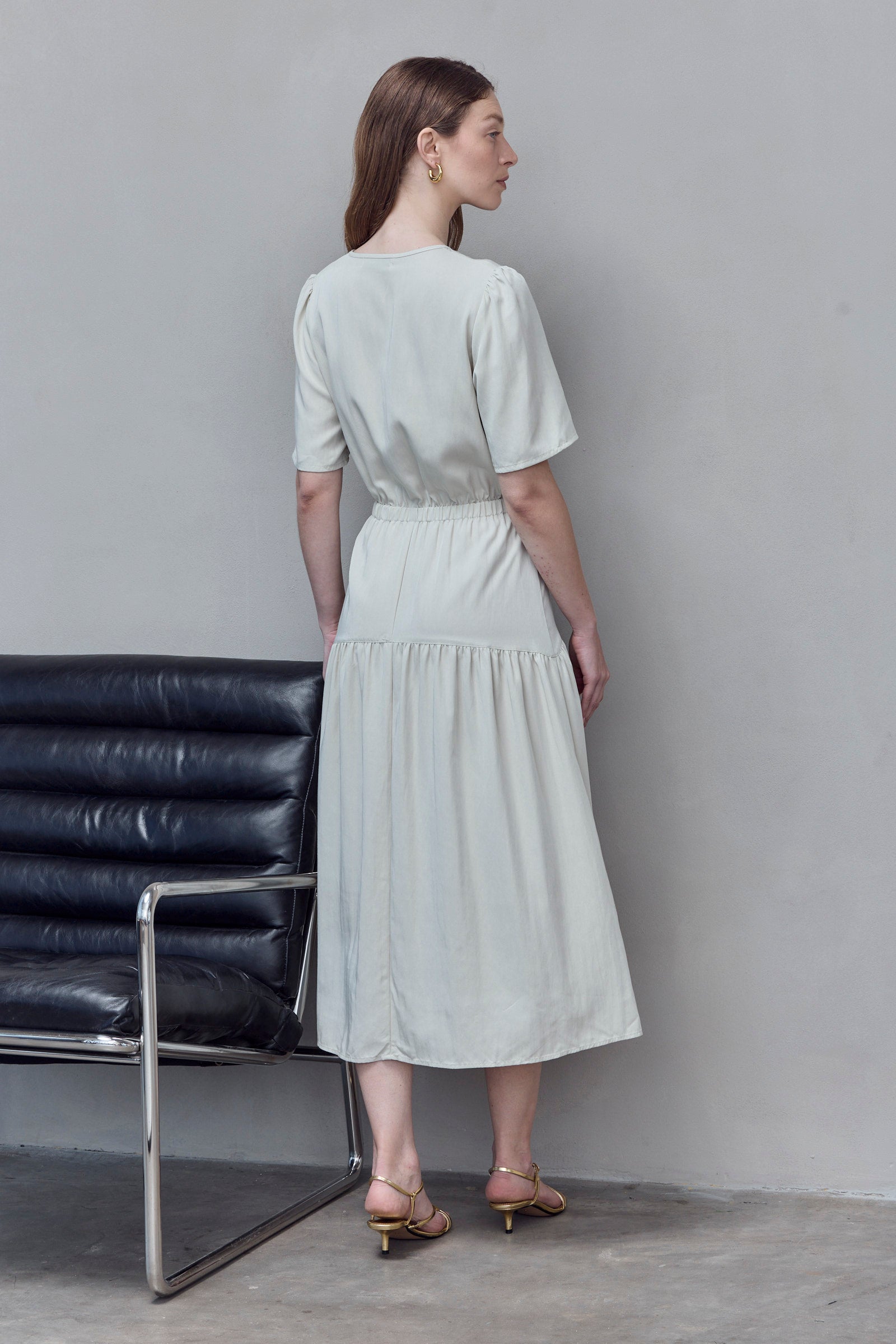 Light Button Maxi Dress