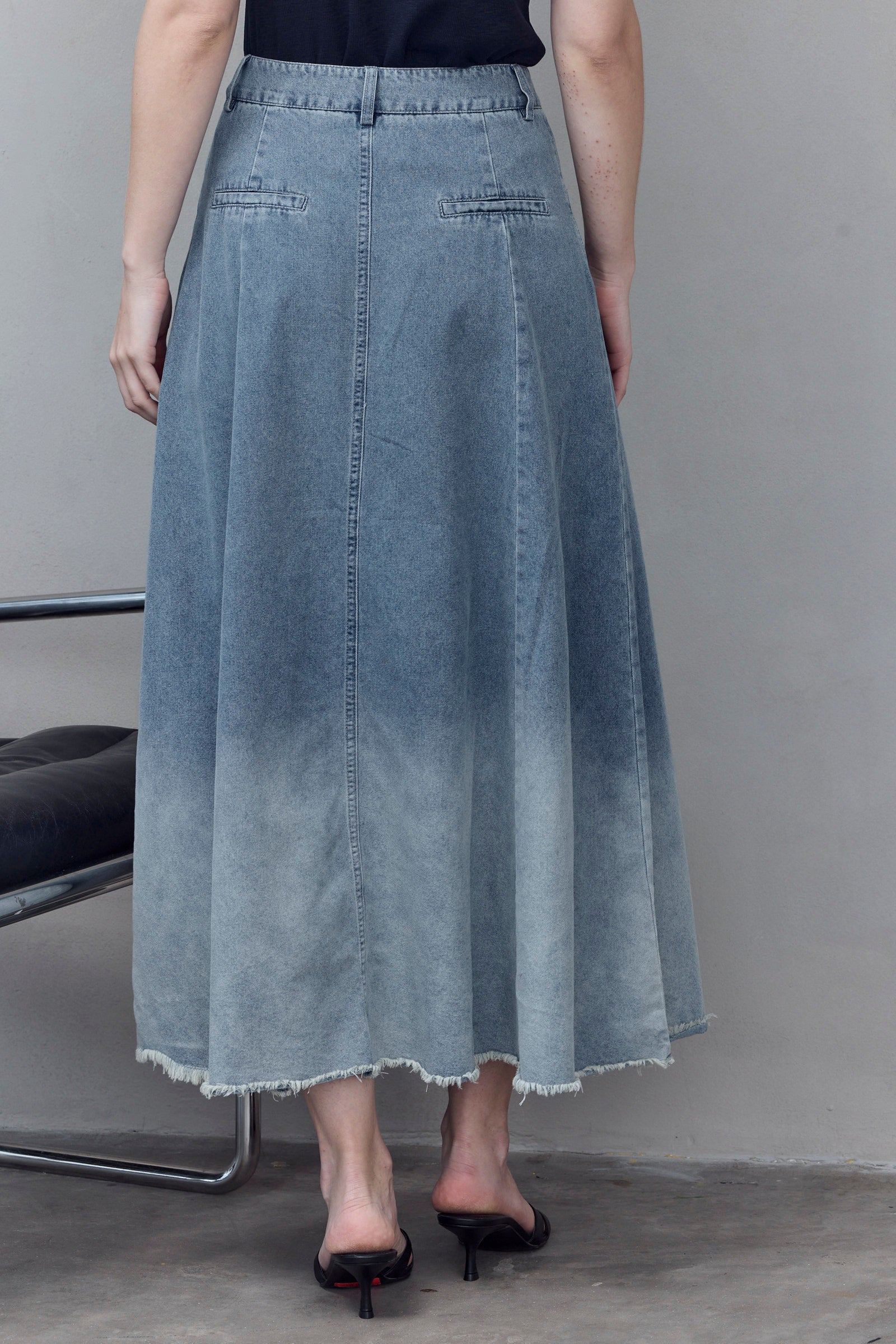 Coastal Fade A-Line Denim Skirt