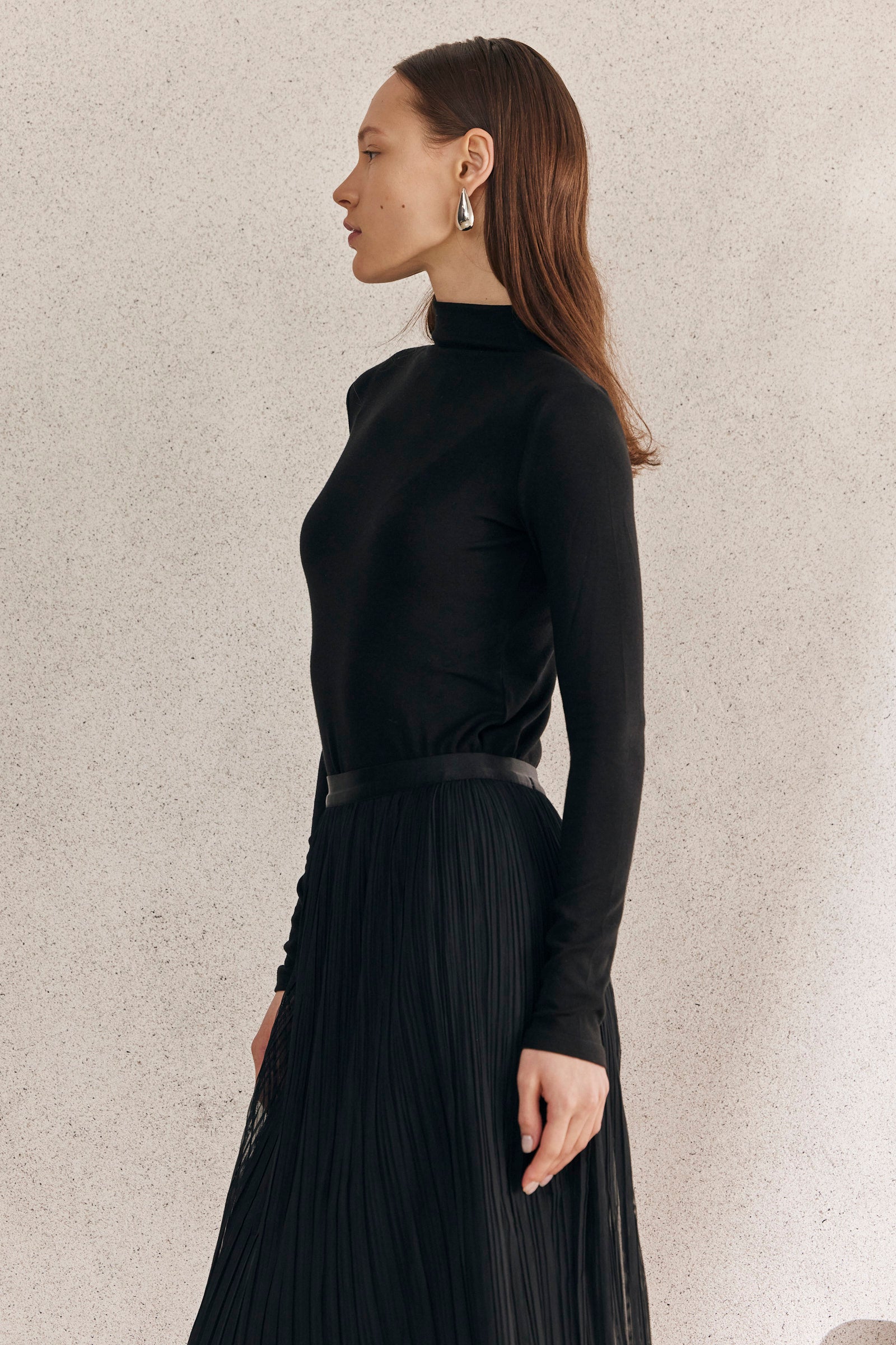 Basic Black Turtleneck Shirt