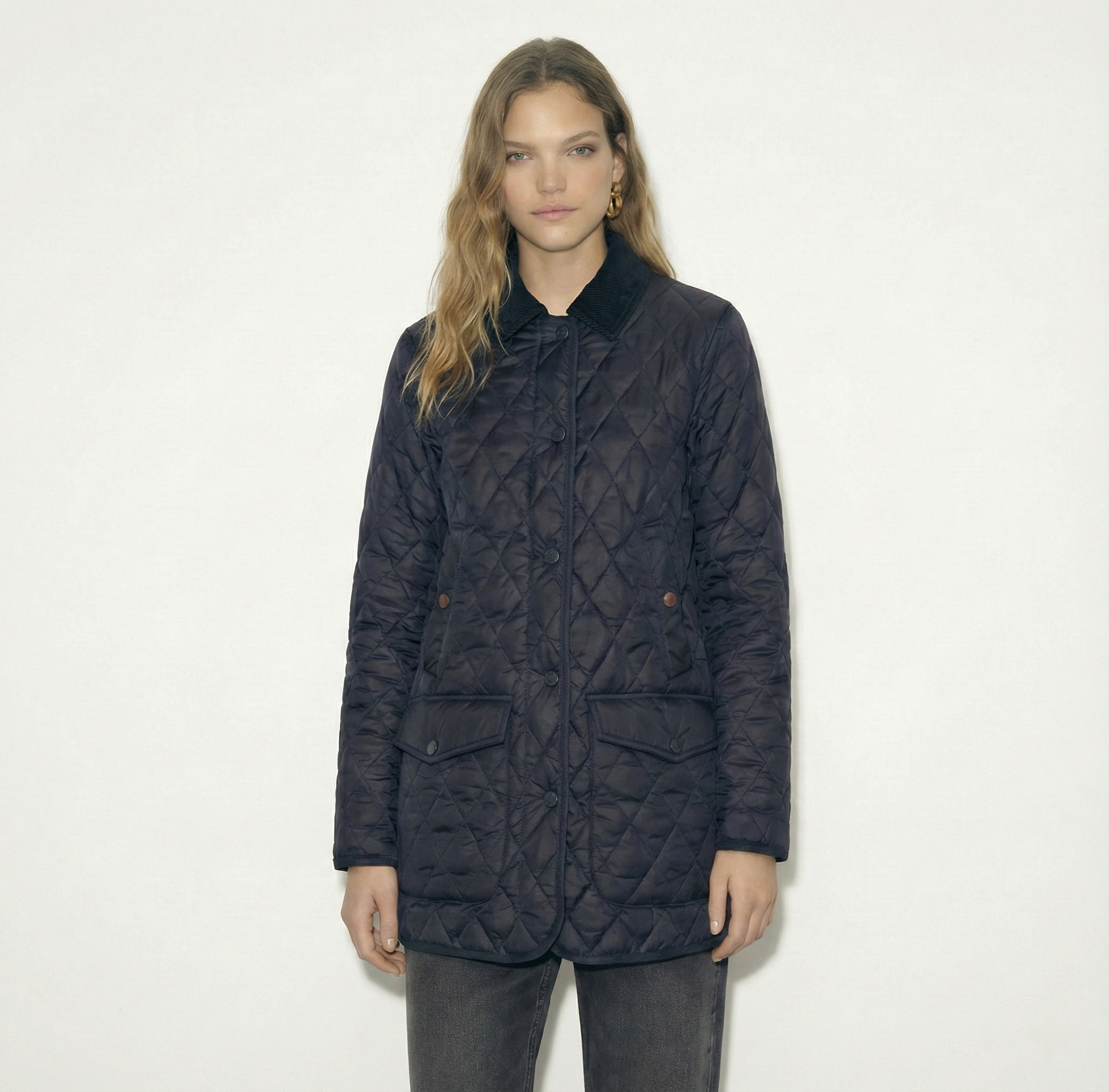 מעיל קווילט נייבי