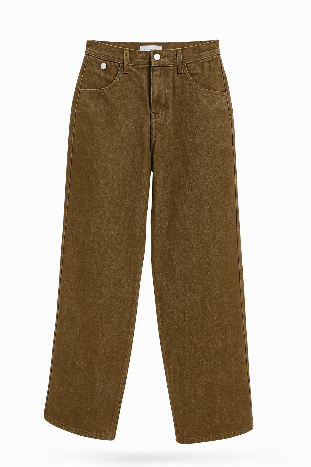 מכנסי ג'ינס חומים בגזרה ישרה