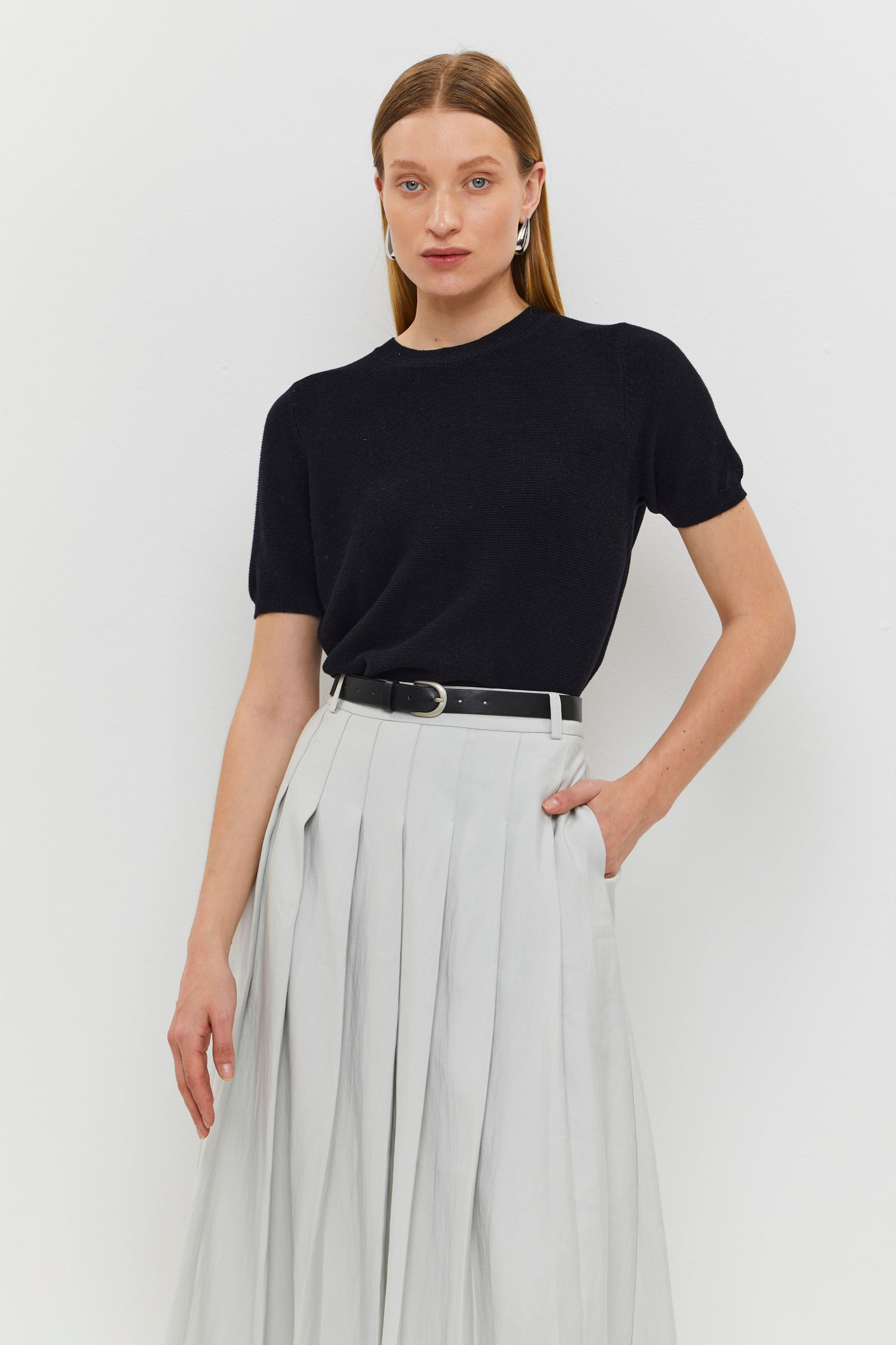 Black Knit Top