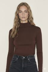 חולצת חצי גולף חומה