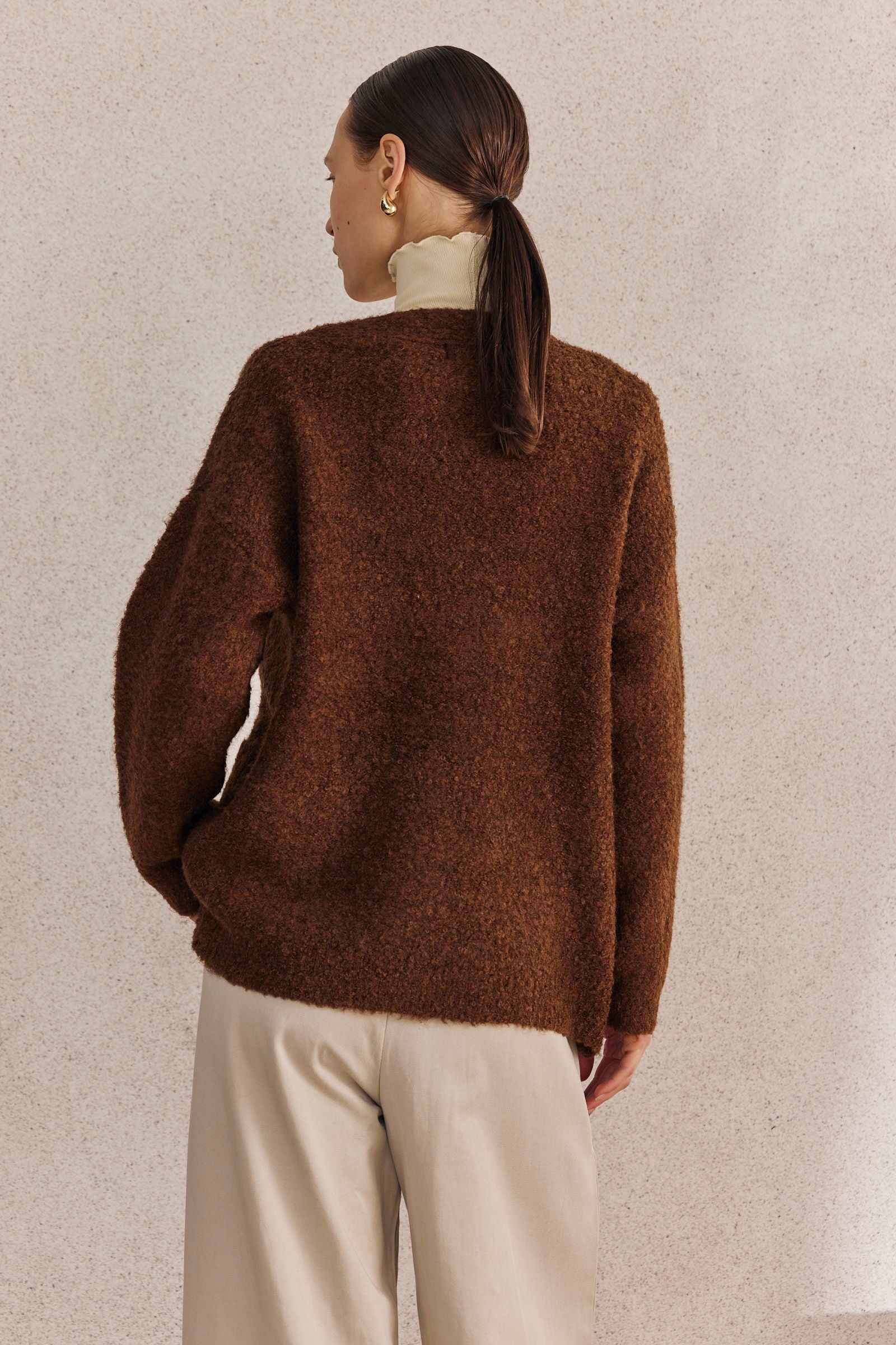 קרדיגן סריג אוברסייז