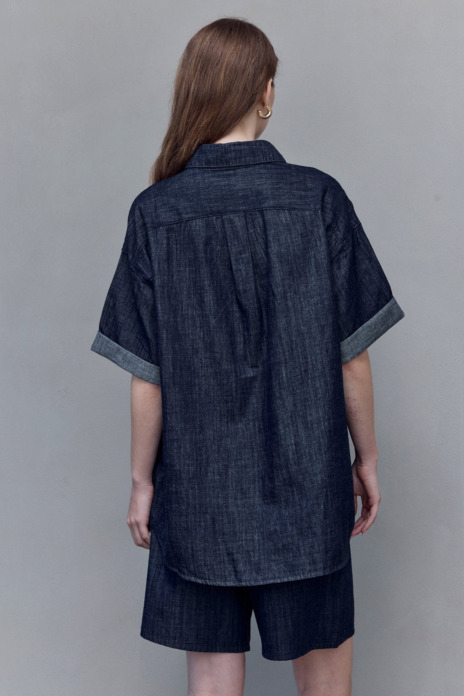 Classic Dark Wash Denim Shirt