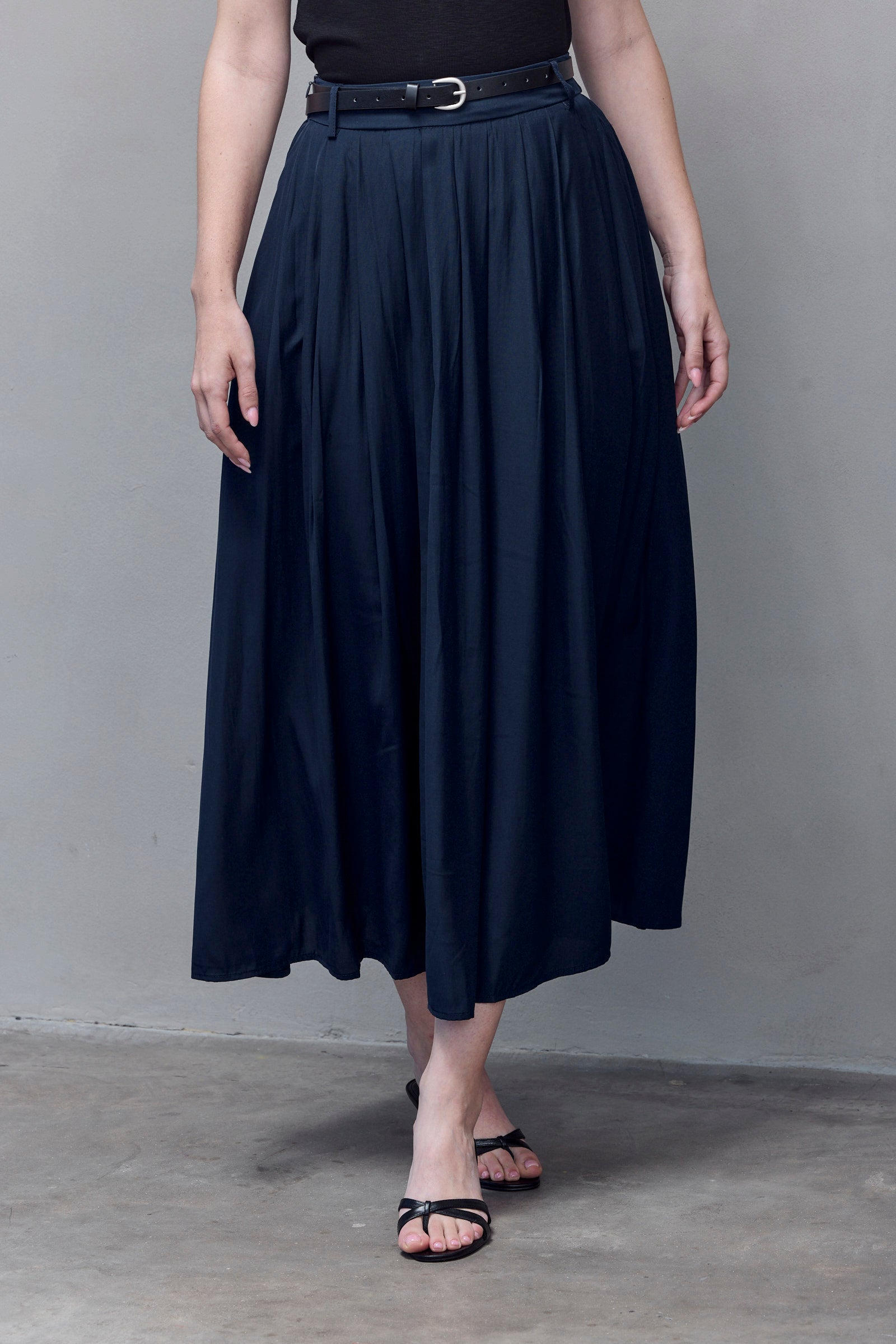 Midnight Pleated Maxi Skirt