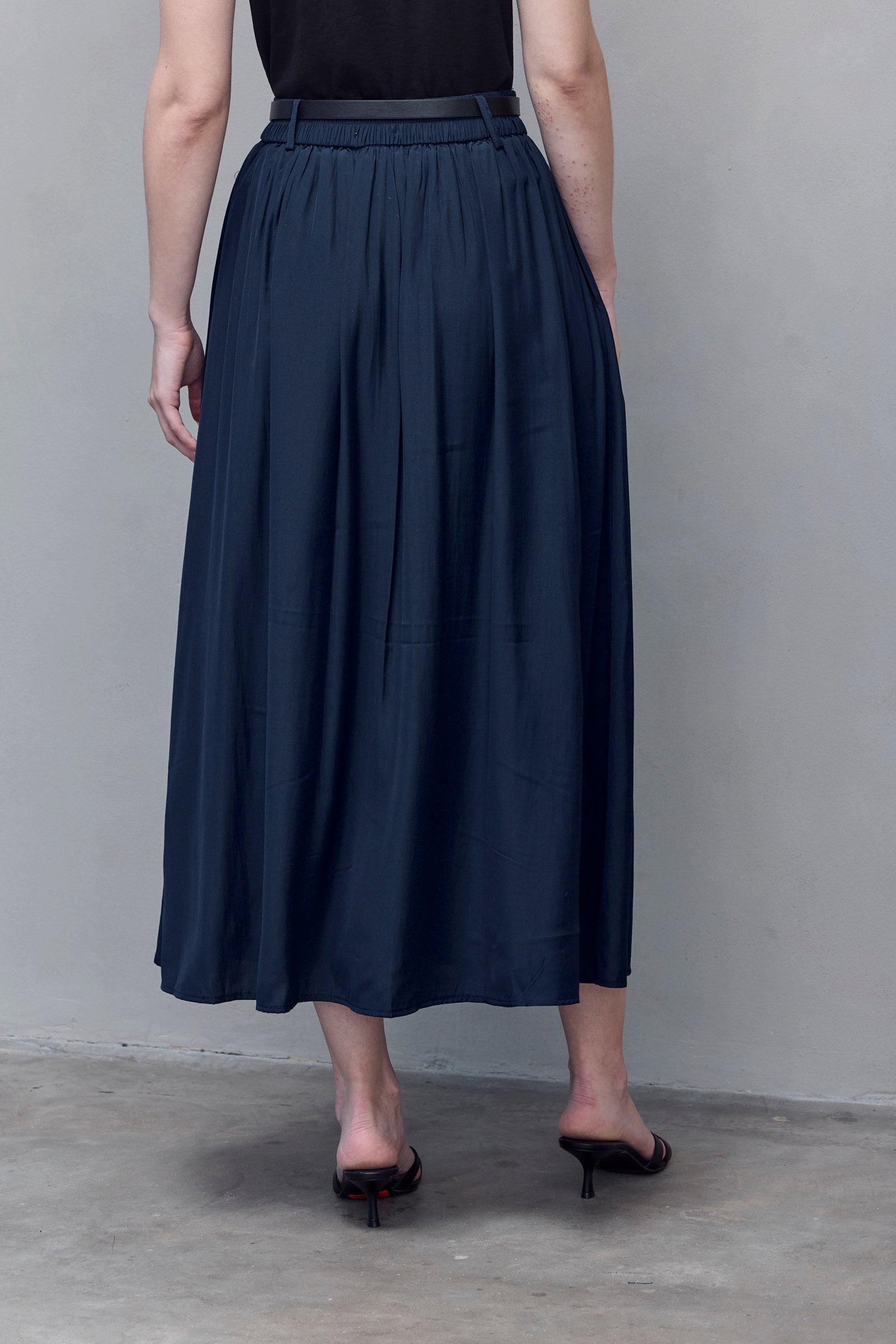 Midnight Pleated Maxi Skirt