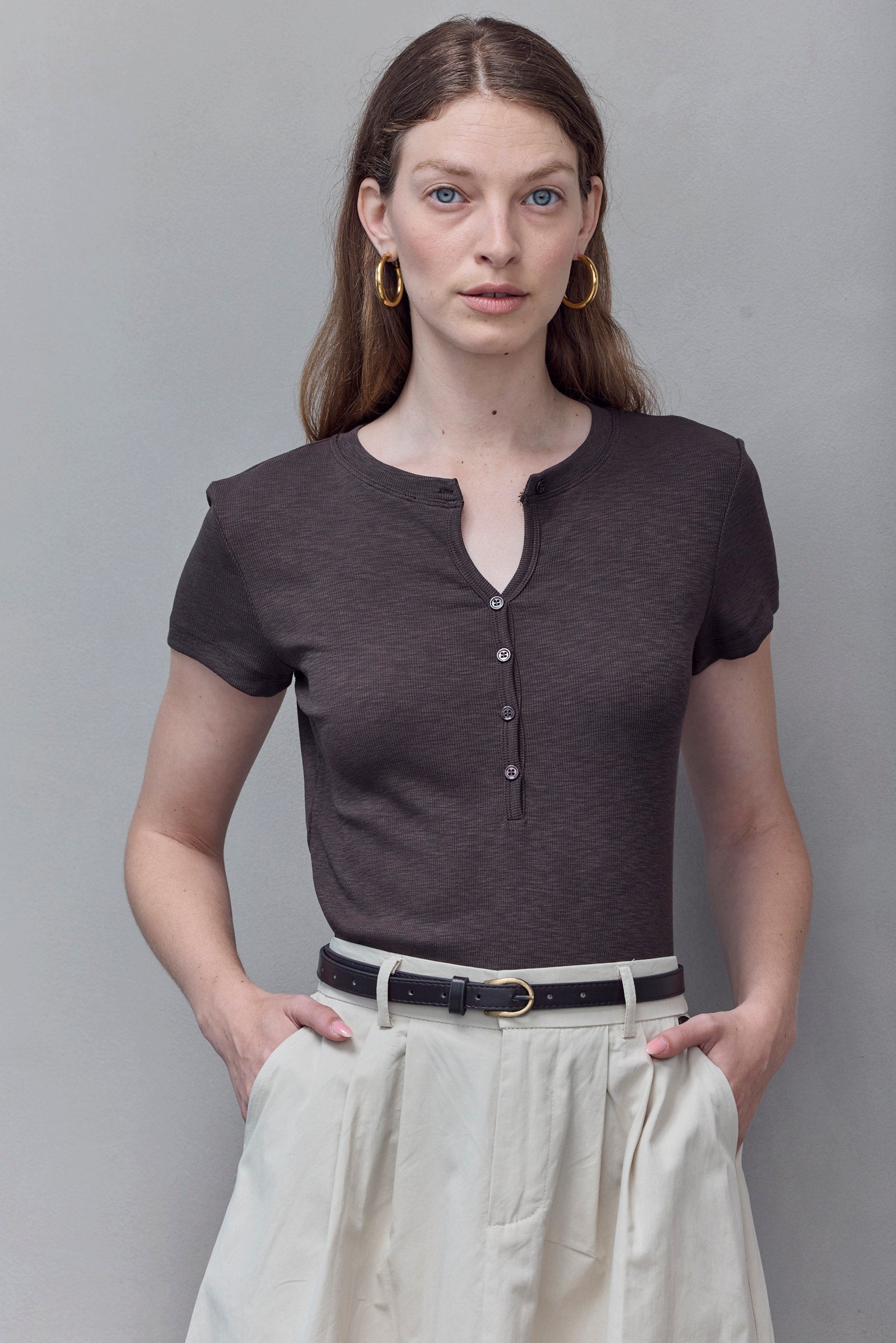 Cocoa Henley Tee