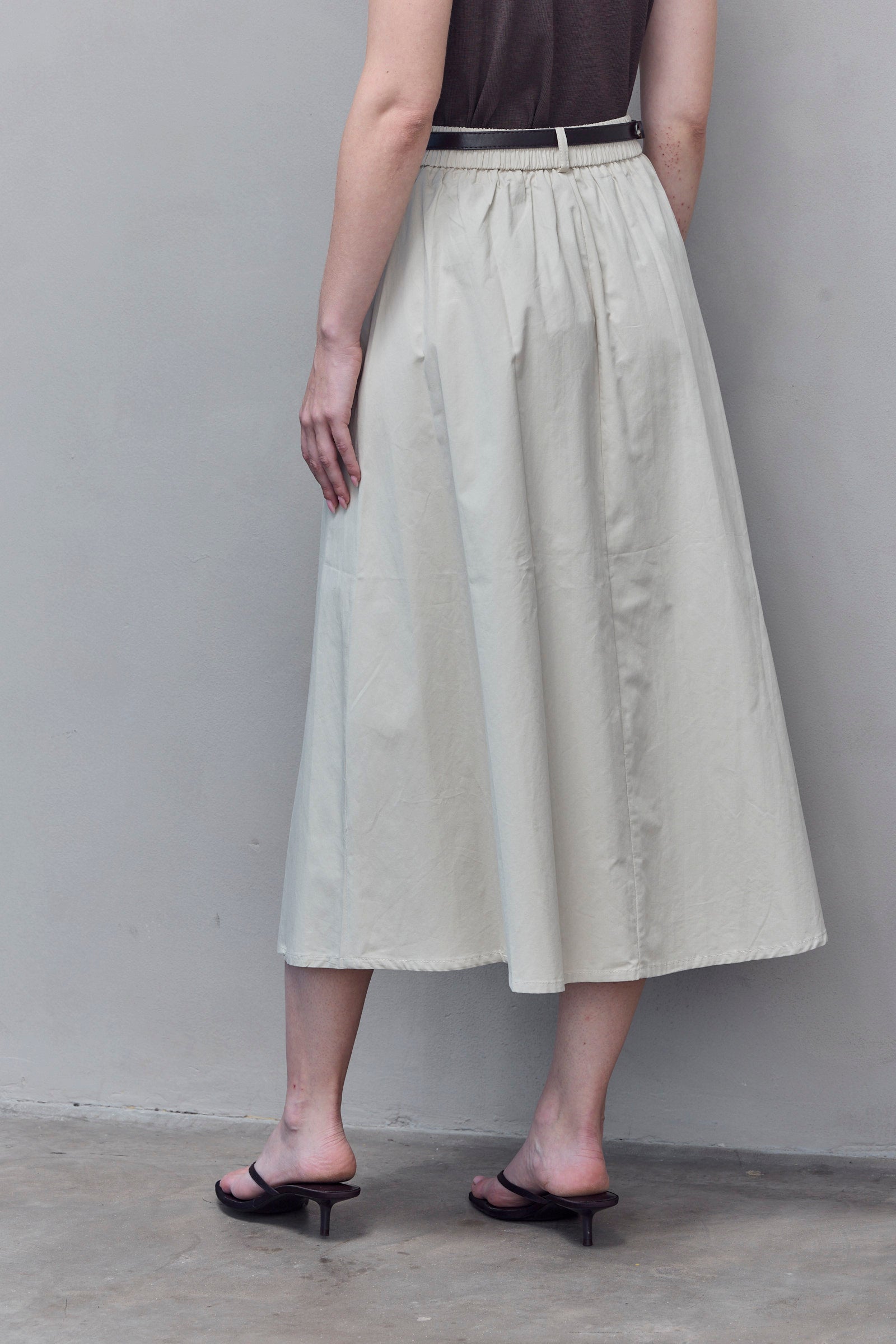 Cream Midi Skirt