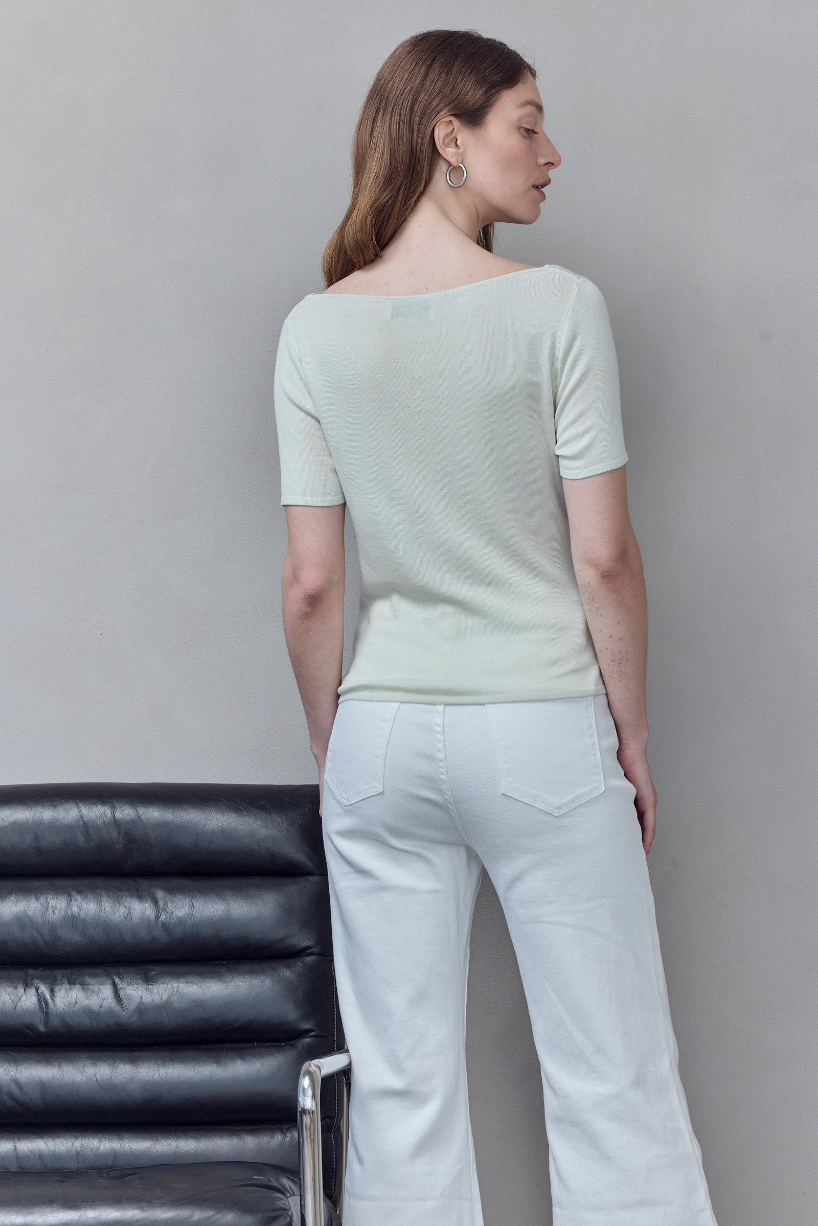 Sage Knot-Tie Blouse