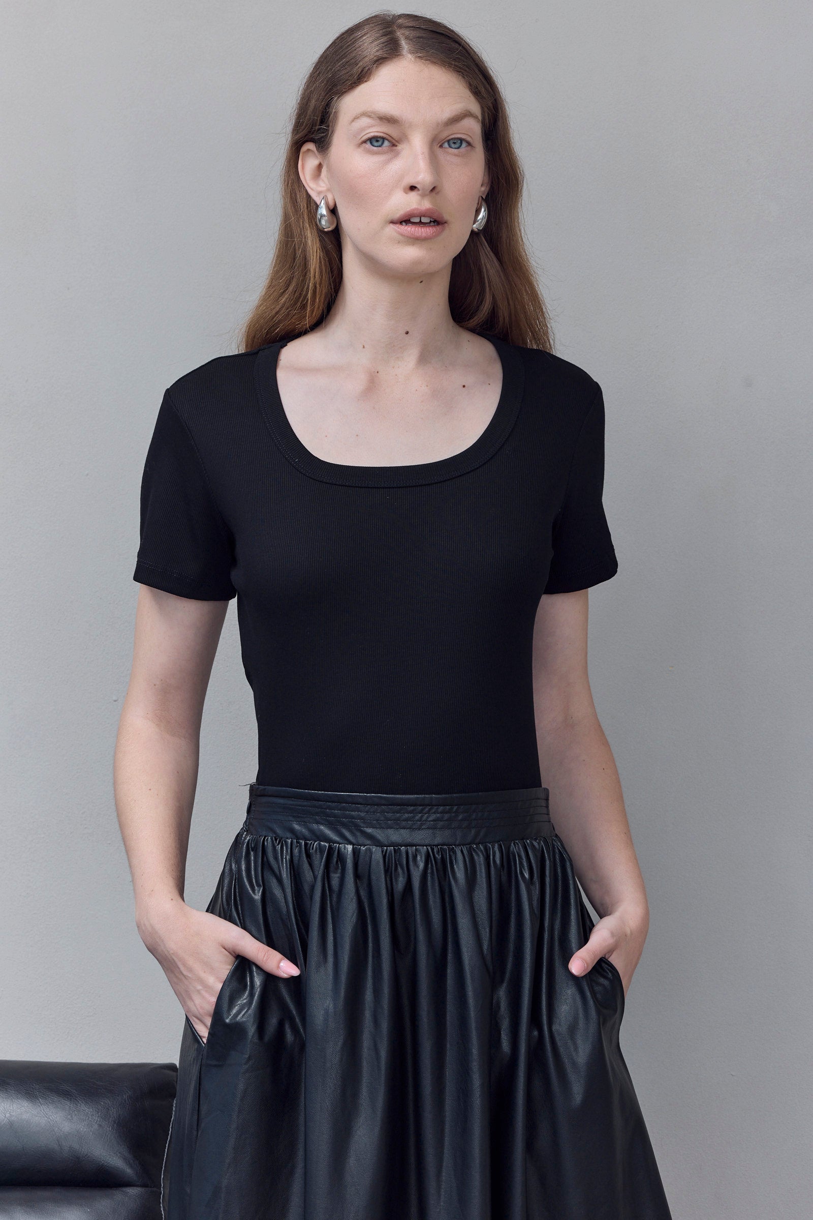 Midnight Square-Neck Tee