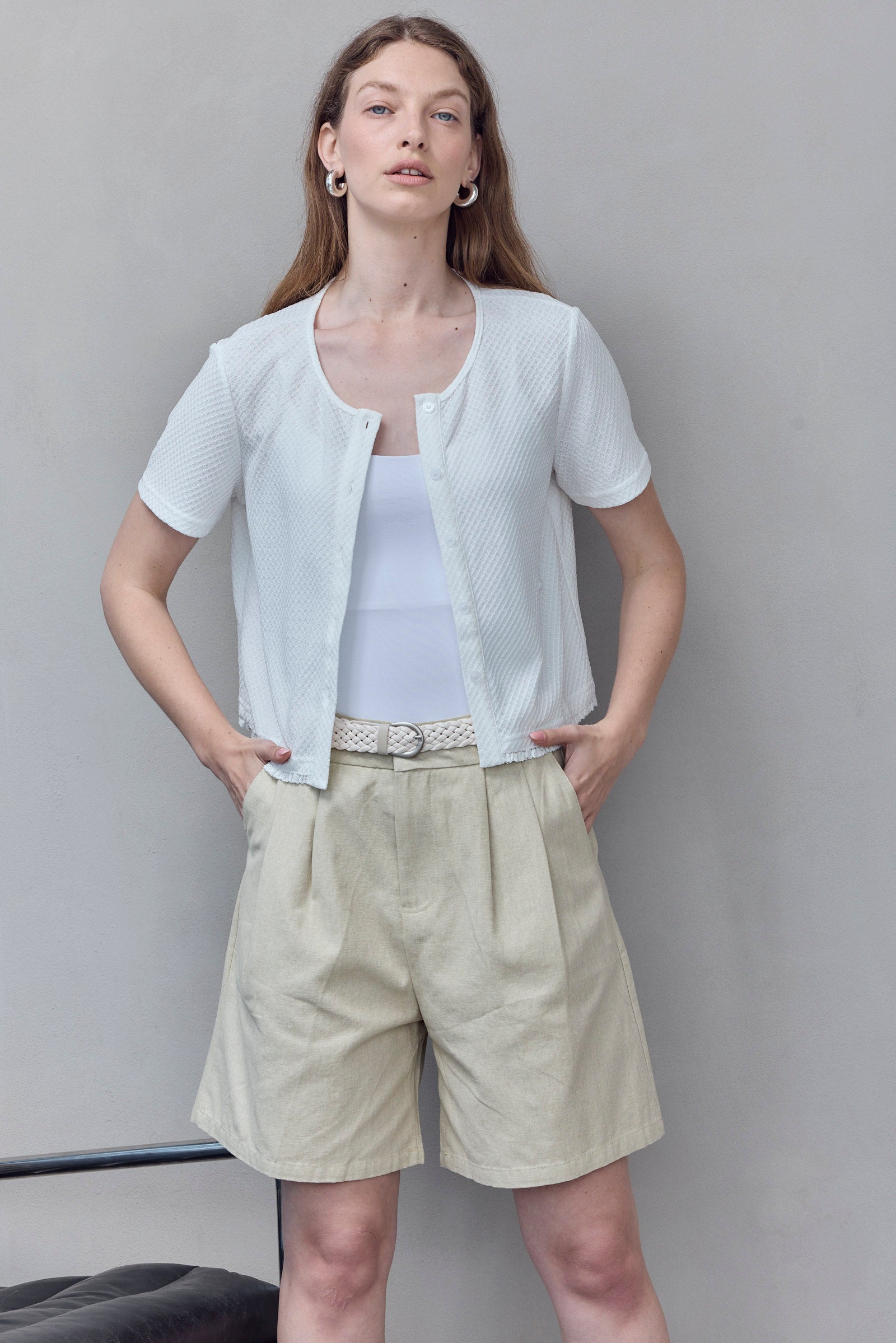 Soft Texture White Tee