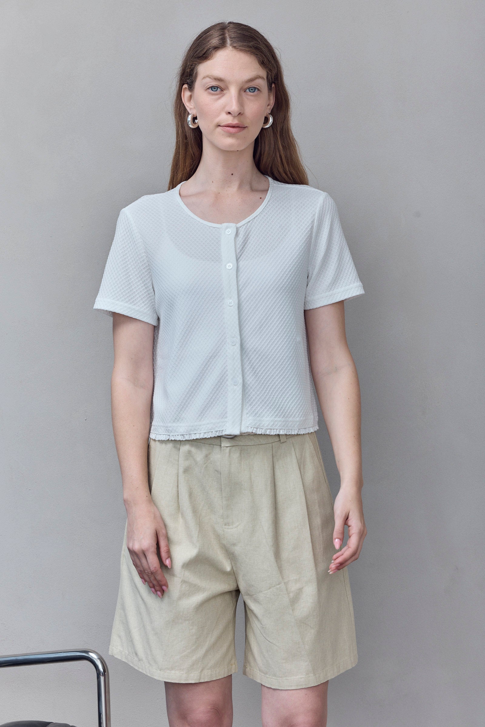 Soft Texture White Tee