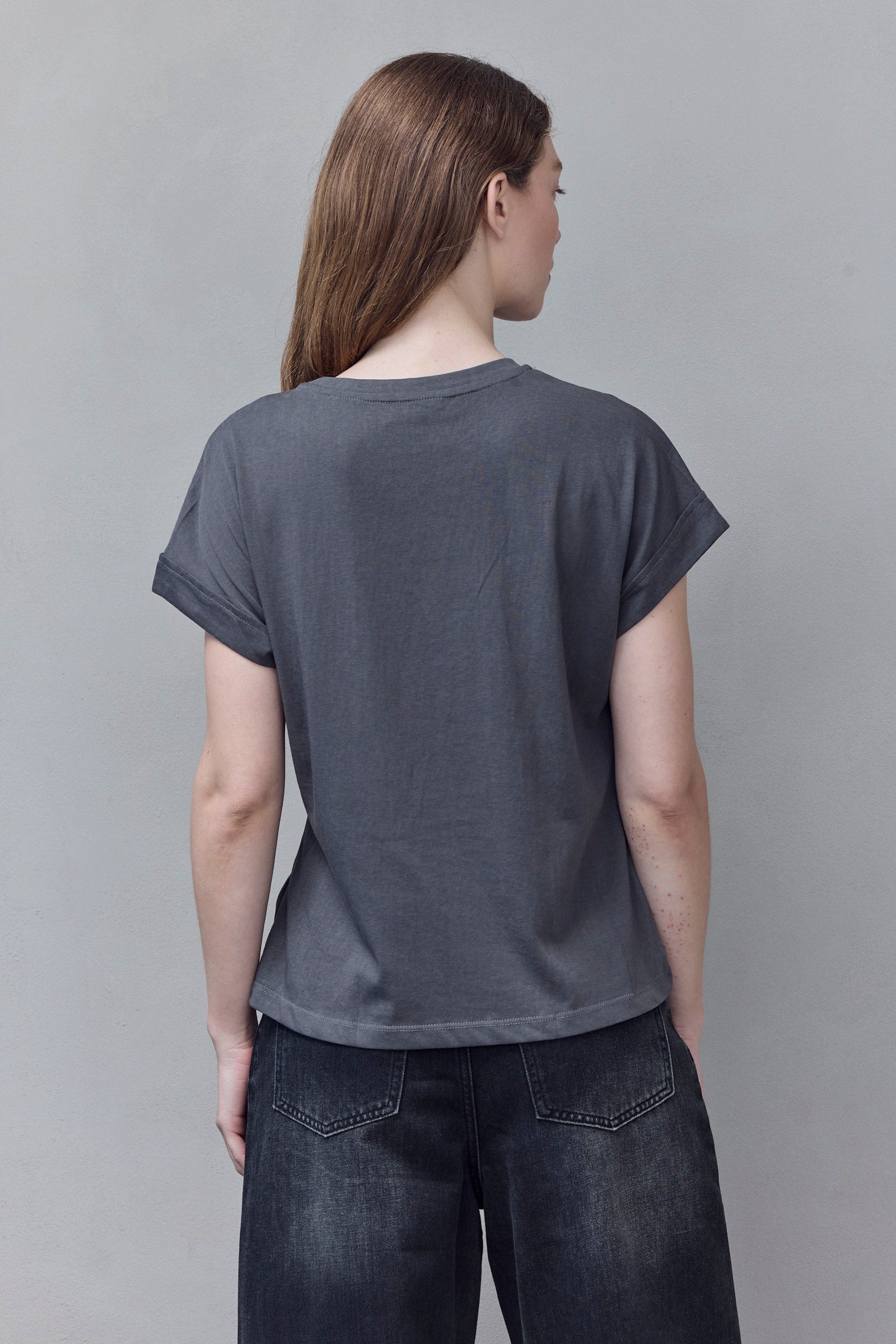 Charcoal Knot Detail Tee