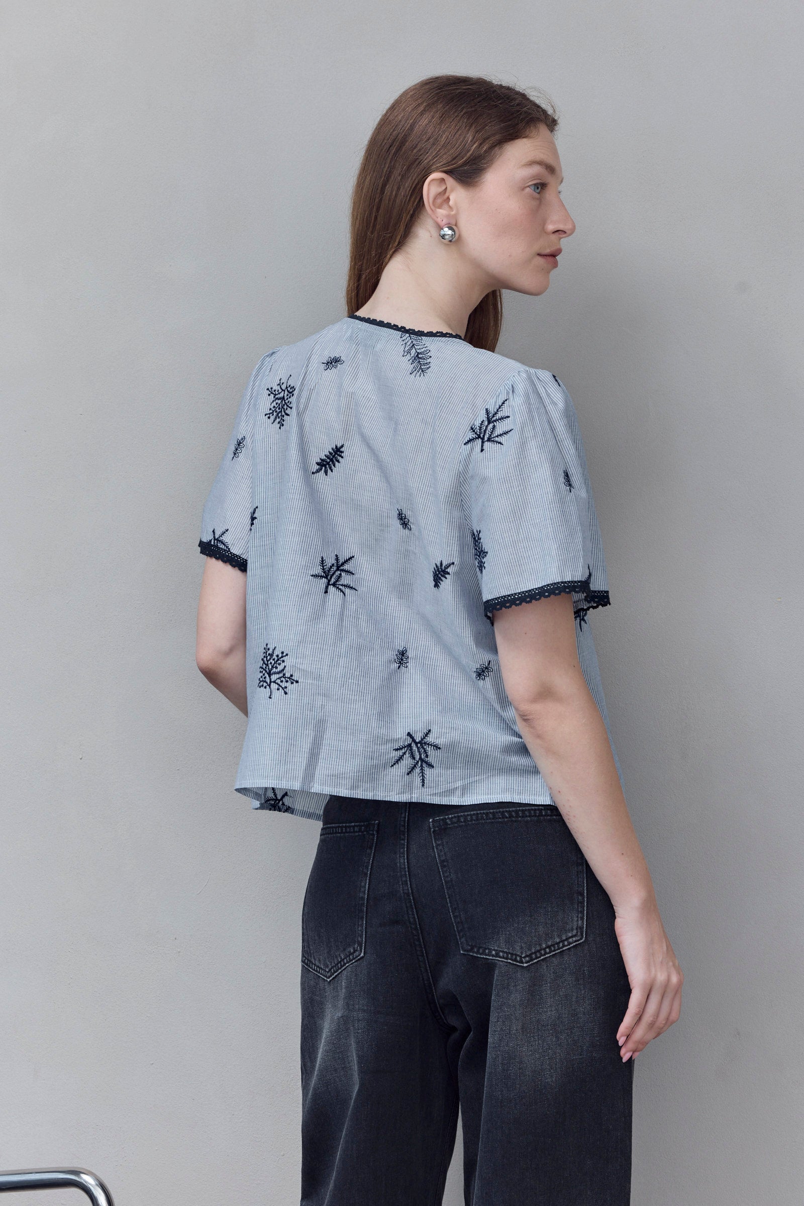 The Navy Stitch Blouse