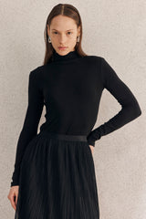 Basic Black Turtleneck Shirt