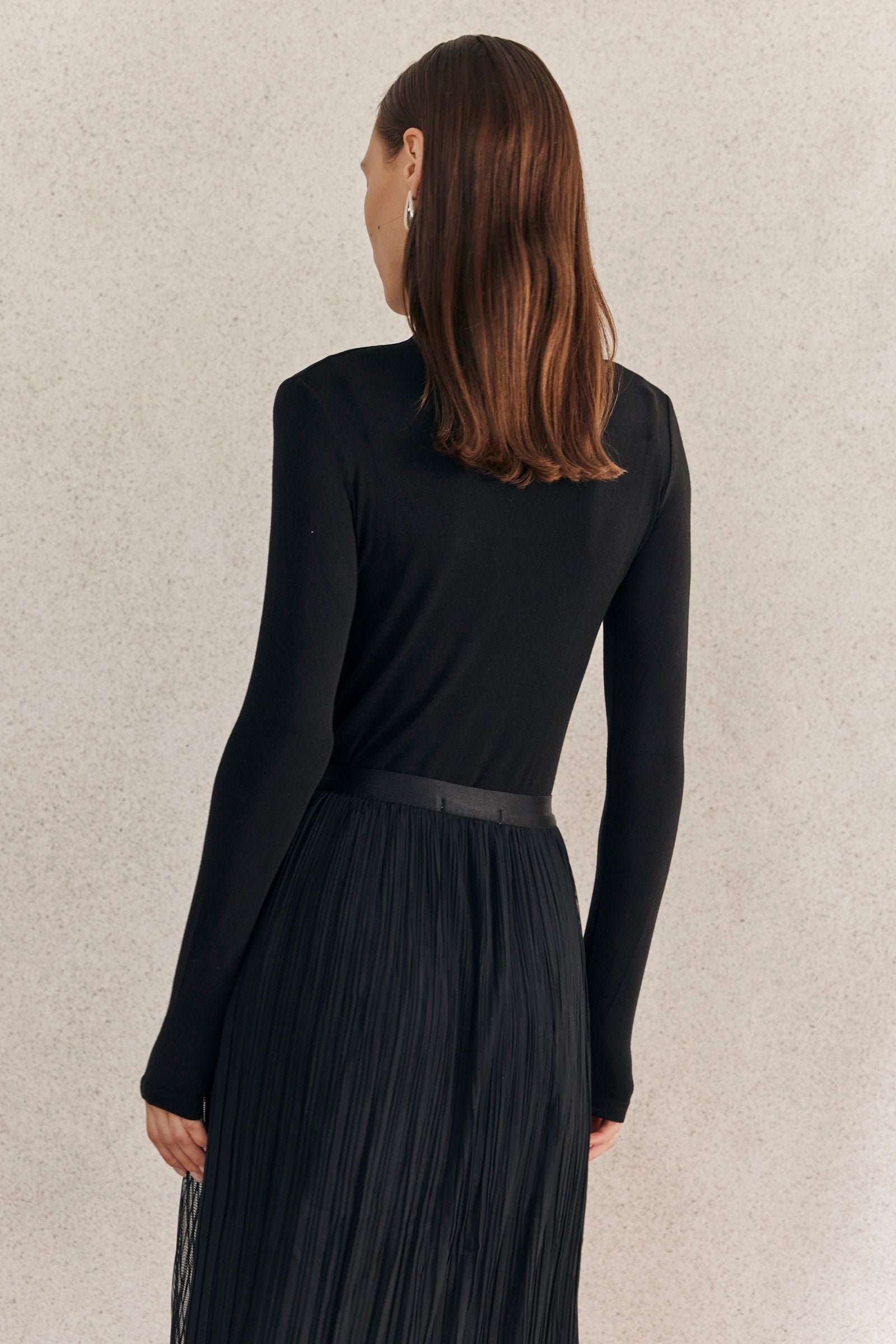 Basic Black Turtleneck Shirt