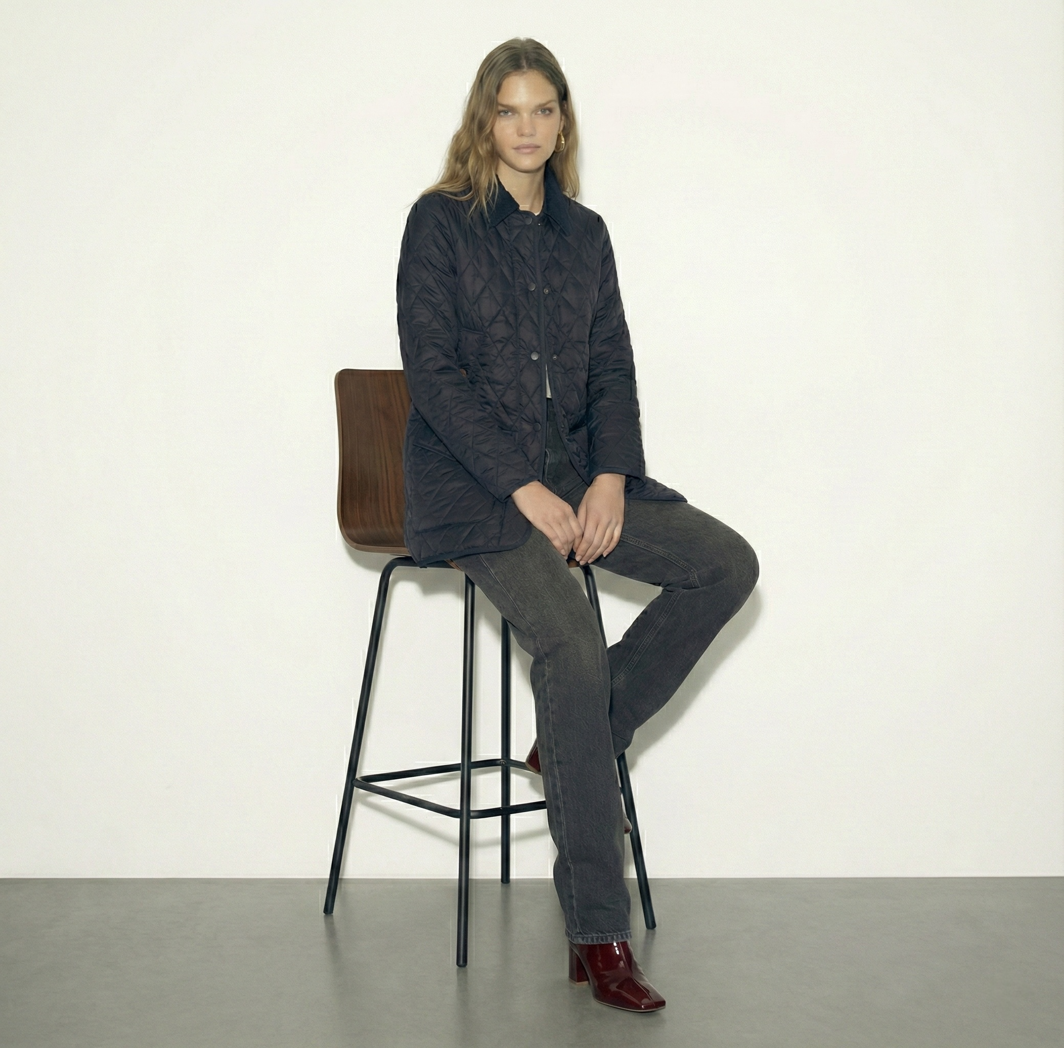 מעיל קווילט נייבי