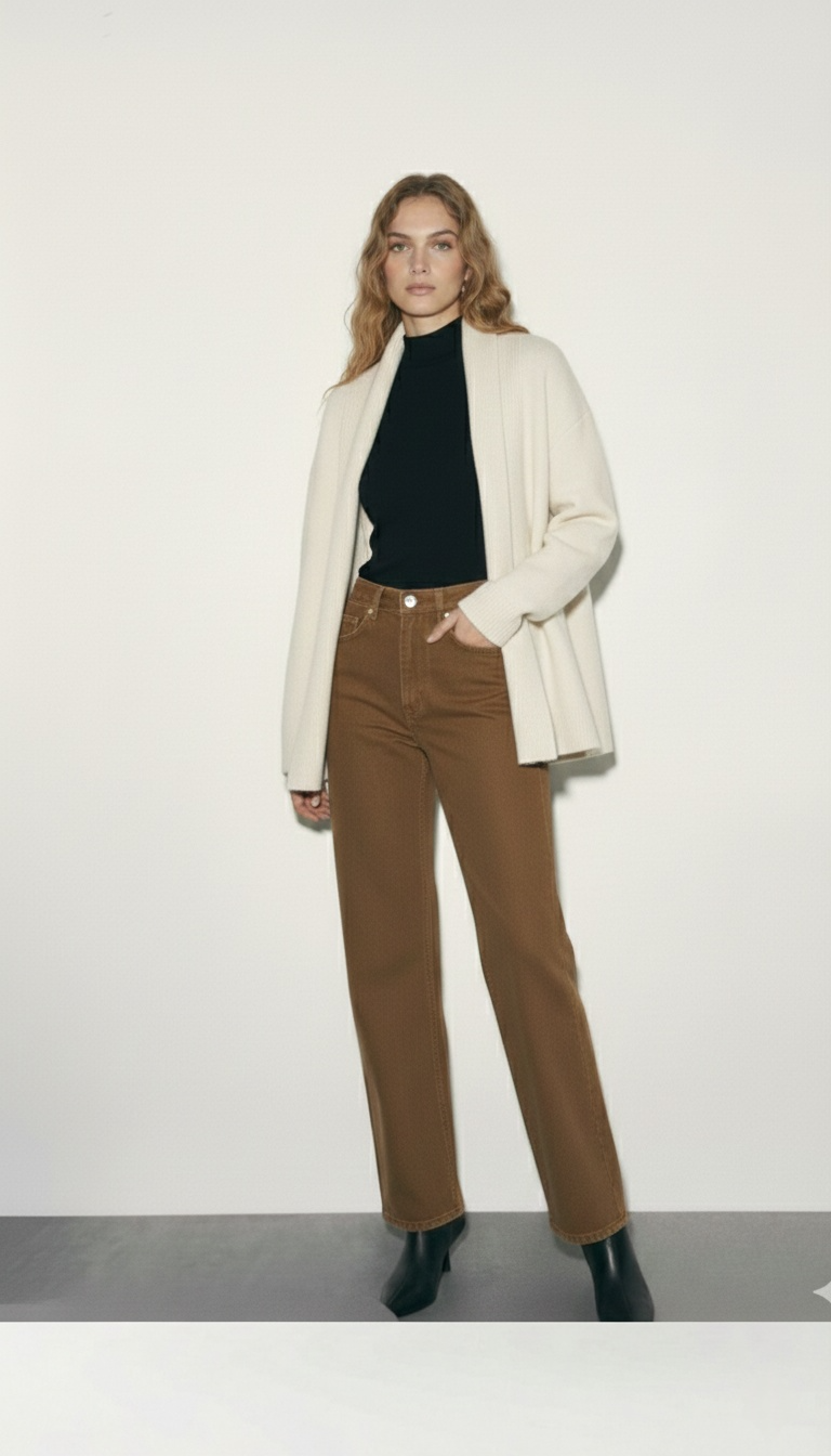 קרדיגן סריג בהיר פתוח